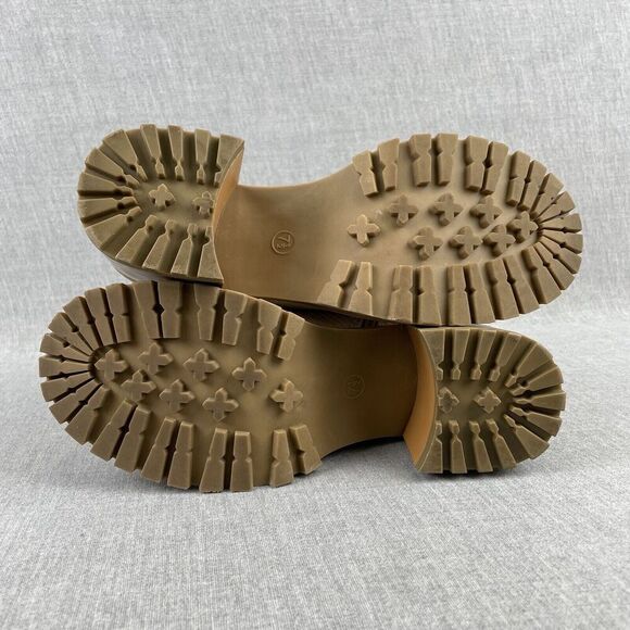 MIA Boots Womens 7.5 Cream Faux Leather Snake Embossed Combat Platform Y2K 90s - Picture 8 of 16